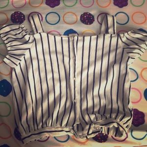 Never worn zebra stripe crop top!